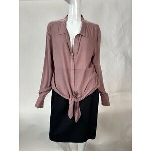 Bella Dahl Womens Long Sleeve Rayon Blouse Size L